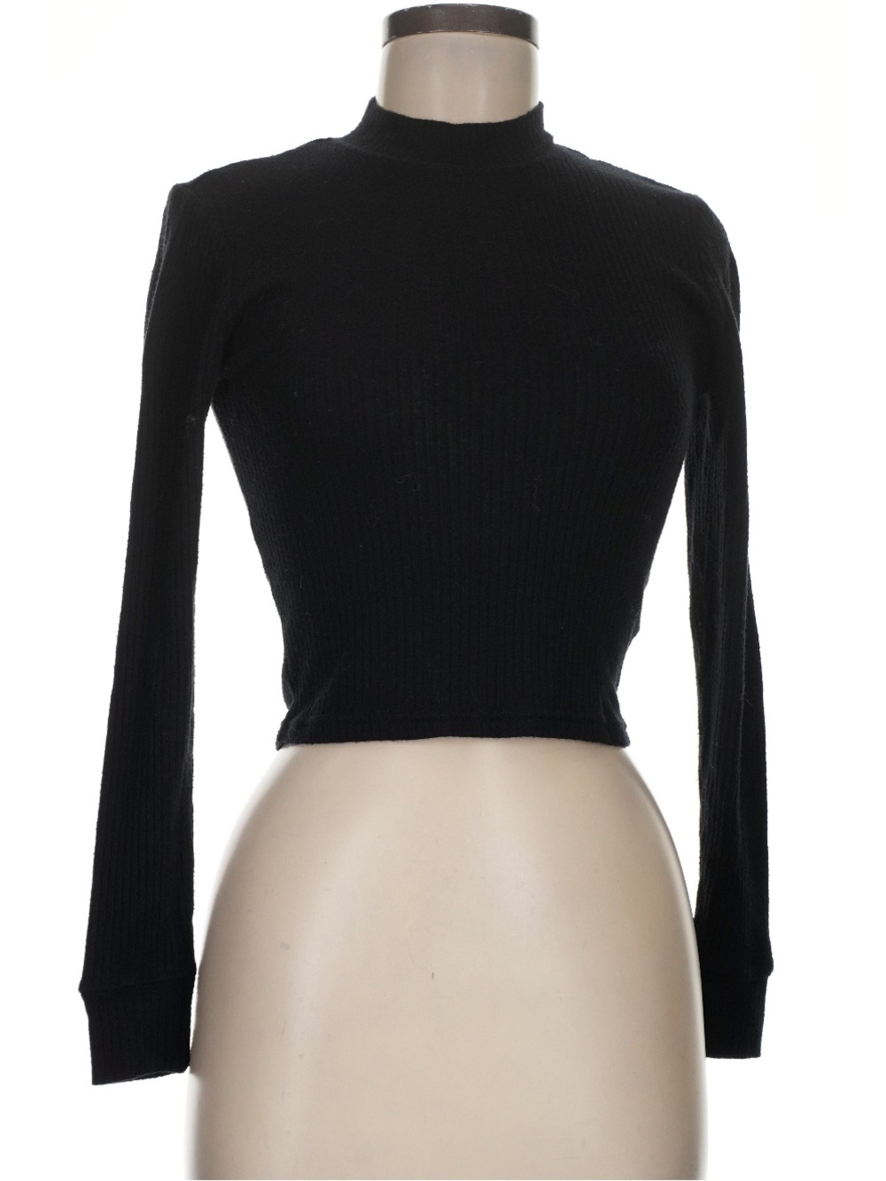 Z Supply Black Ribbed Crewneck Sweater